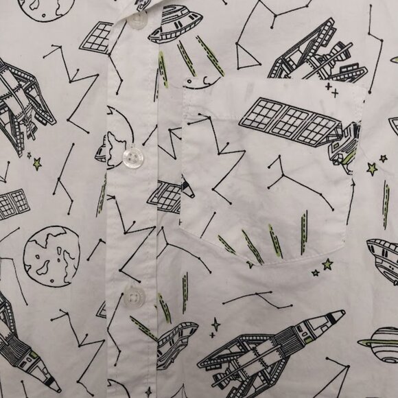 Old Navy: 2 Boys Space Button Shirt - Picture 9 of 11